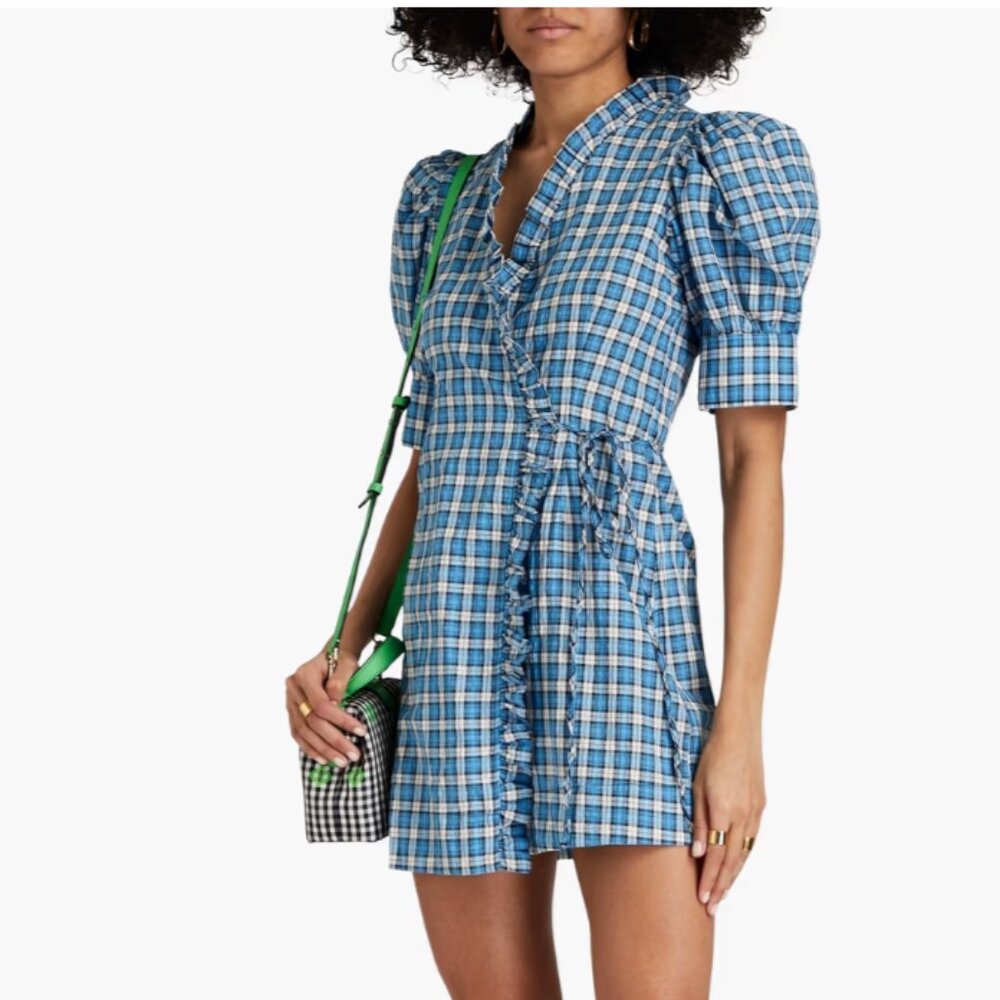 GANNI Checked Dress